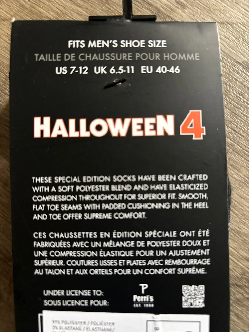 Halloween 4 Men's Graphic Socks - Black/White
